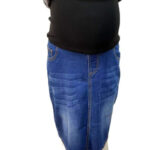 Jupe de grossesse en jean avec ceinture noire