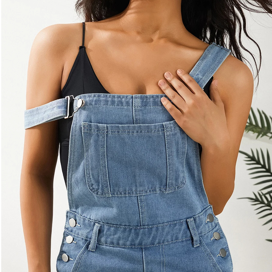 Robe Salopette Femme Salopette Courte Jean Jupe Salopette Courte