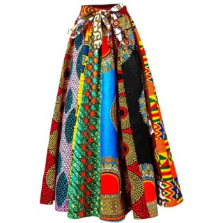 Jupe africaine colorée avec une ceinture