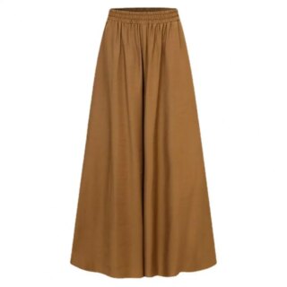 Jupe culotte taille haute élastique unie