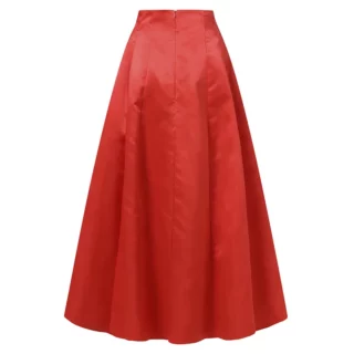 Jupe longue fluide taille haute et poches