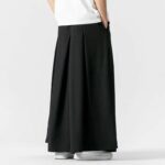 Jupe homme noire décontractée style japonais