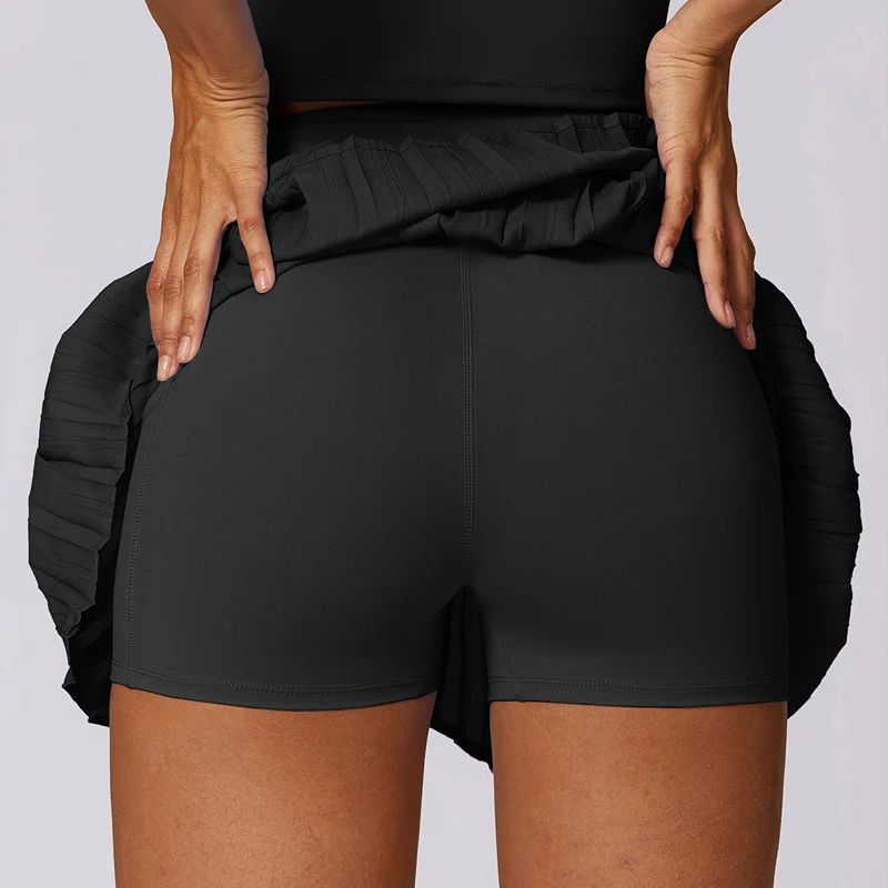 Jupe de Tennis Noire Pratique et Confortable