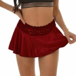 Mini Jupe Rouge Sexy en Dentelle