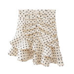 Jupe à Pois Élégante et Raffinée en Tissu Léger
