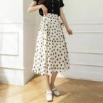 Jupe à Pois Légère et Confortable