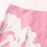 Jupe Rose Raffinée à Imprimé Floral