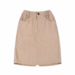 Jupe Fille Longue Effet Jean avec Poches sur fond blanc
