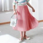 Jupe Fille Plissée et Charmante avec Taille Élastique