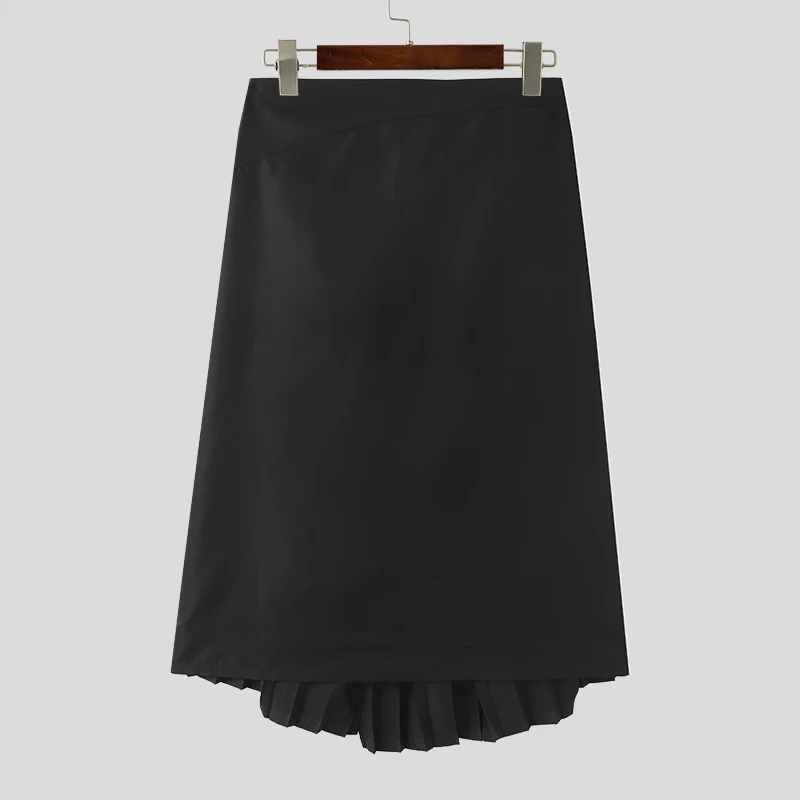 Jupe Homme Plissée avec Fermeture Éclair