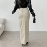 Jupe Simili Cuir Longue et Raffinée