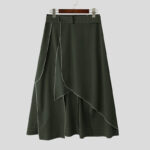 Jupe Homme Verte et Ample sur fond gris