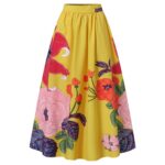 Jupe Hawaïenne Jaune à Imprimé Floral