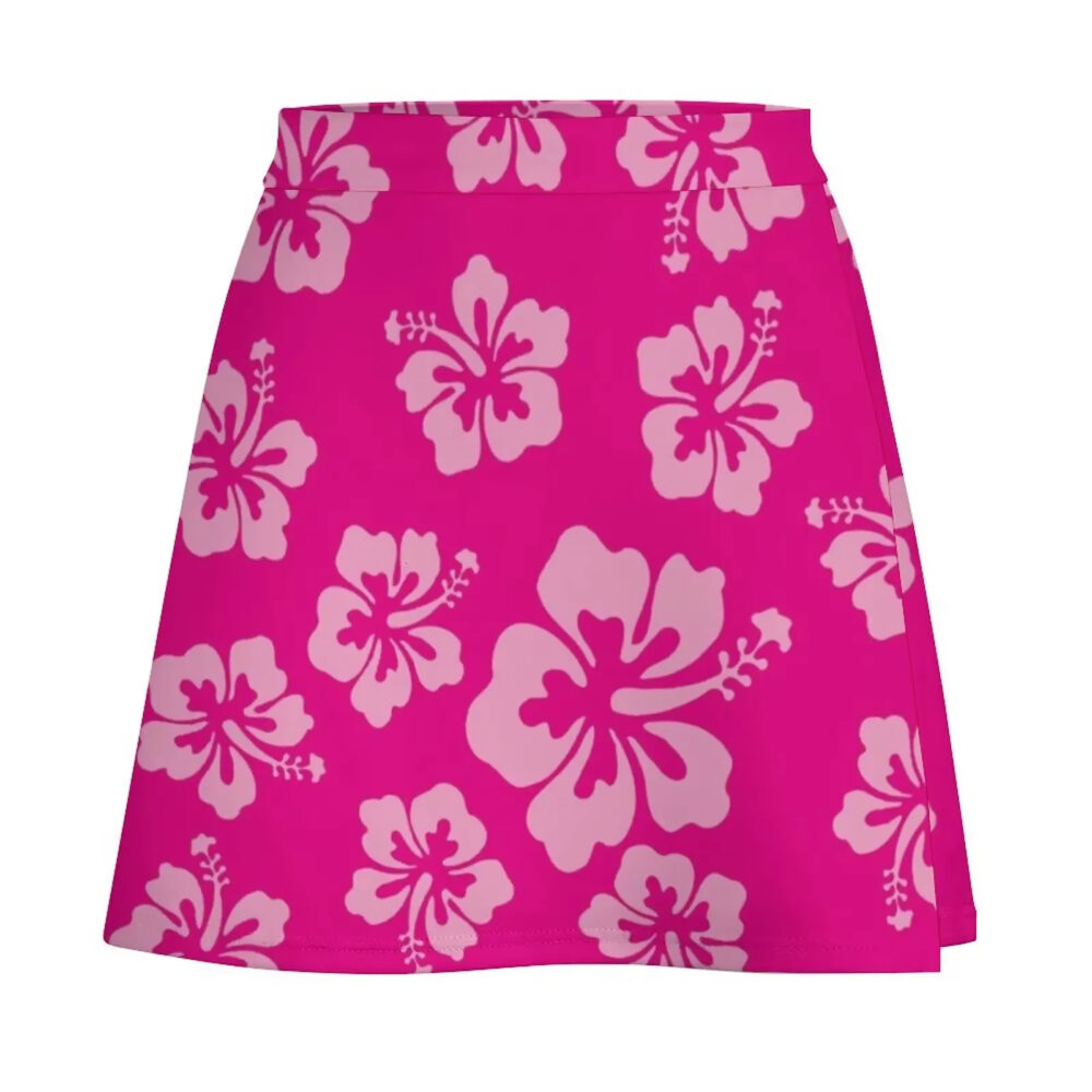 Jupe Hawaïenne Rose à Motif Floral
