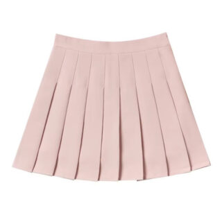 Jupe Rose Plissée de Style Japonais sur fond blanc