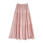 Jupe Rose Plissée à Taille Haute sur fond blanc