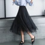 Jupe en Tulle Noire et Irrégulière