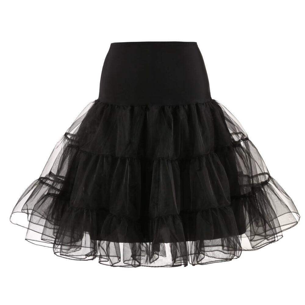 Jupe en Tulle Noire et Vintage sur fond blanc