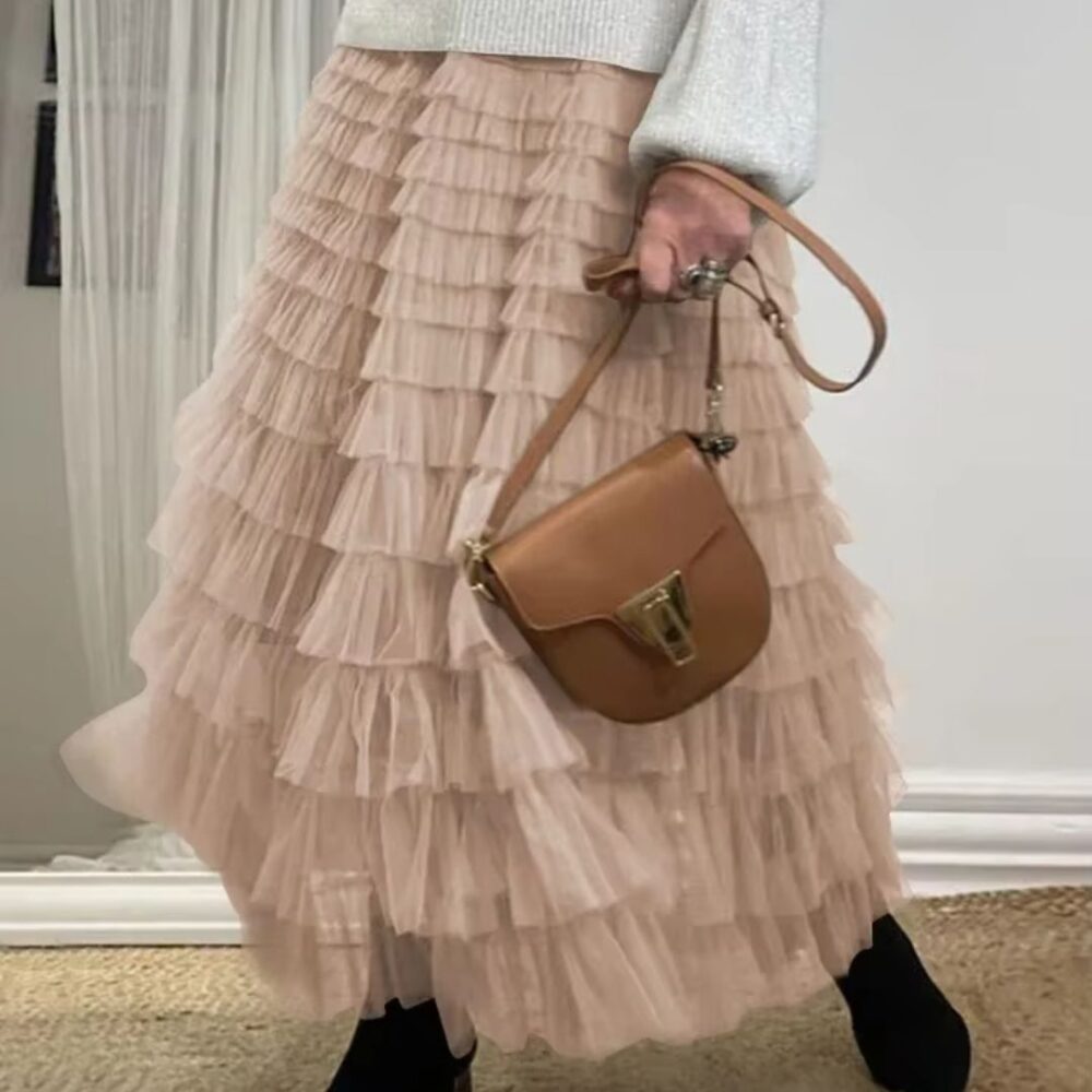 Jupe en Tulle Taille Haute