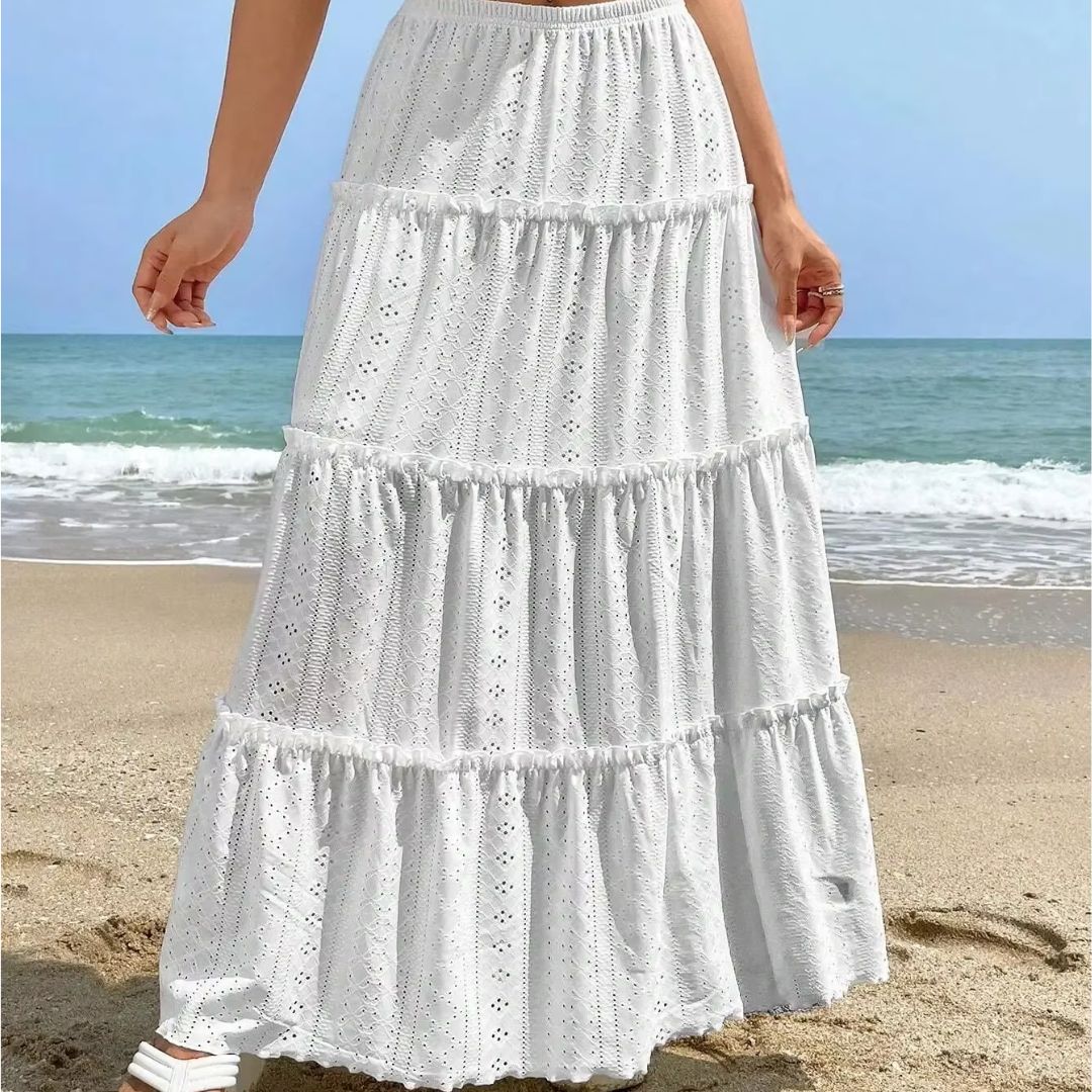 Jupe Blanche Estivale de Style Rétro • Jolie Jupette