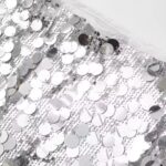 Jupe à Sequins Courte et Argentée