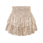 Jupe à Sequins et Volants sur fond blanc