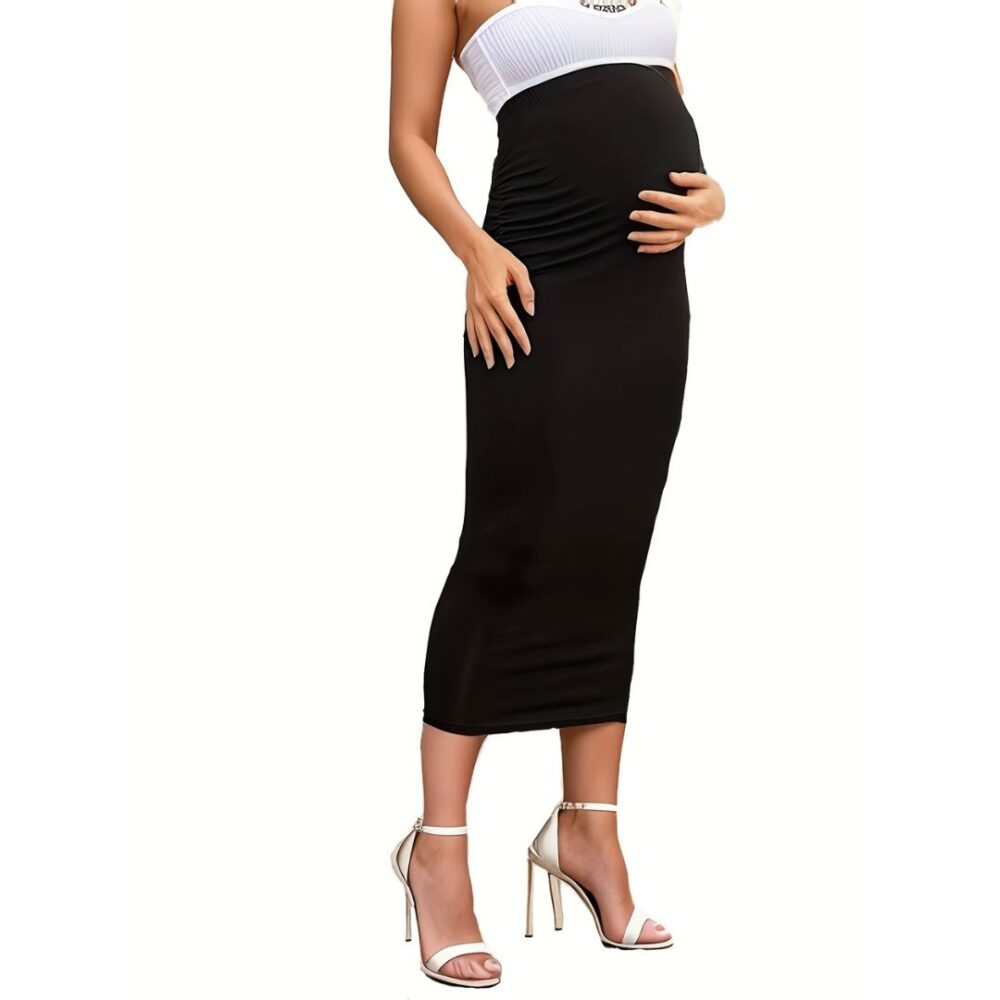 Jupe de Grossesse Noire et Élégante