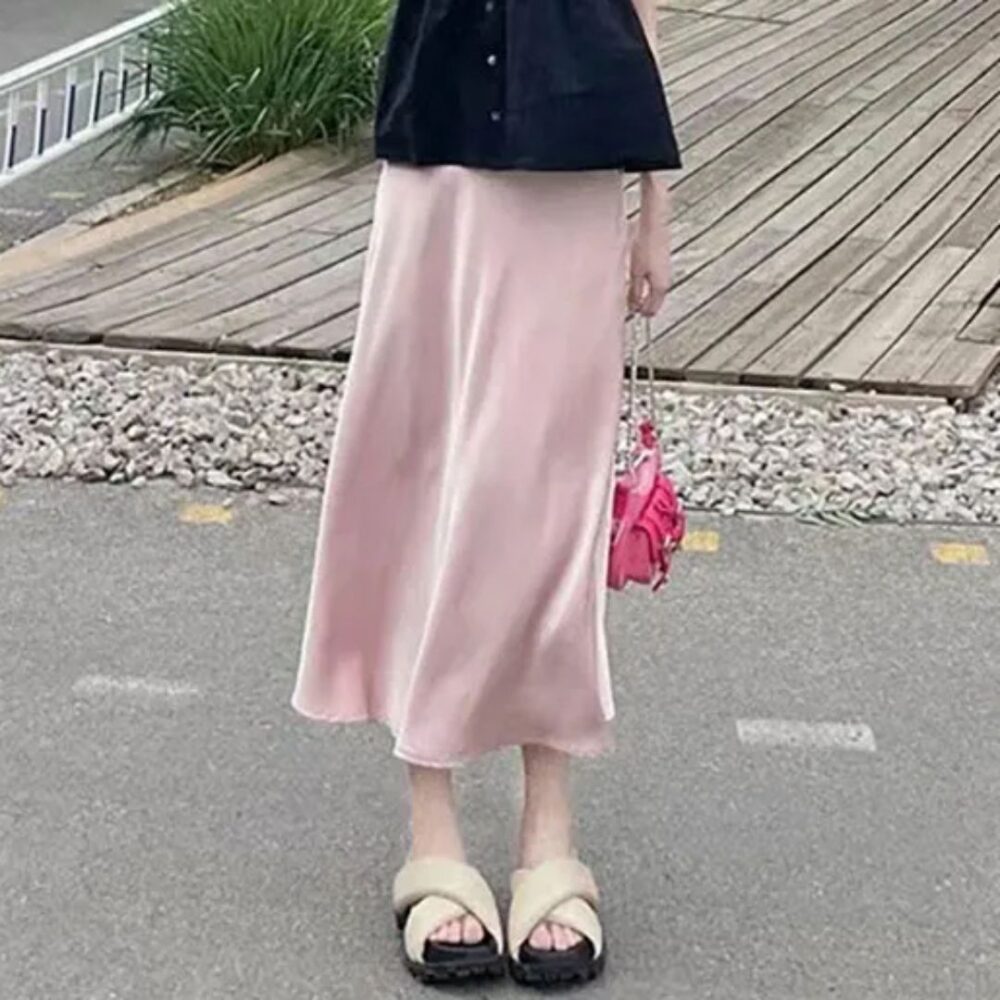 Jupe de Grossesse Satinée en Soie