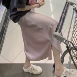 Jupe de Grossesse Satinée en Soie
