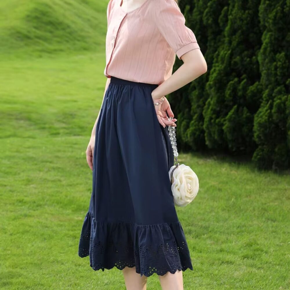 Jupe Sirène Vintage et Estivale sur une femme