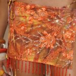 Jupe de Bain Orange à Paillettes