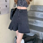 Jupe en Jean Noire et Vintage