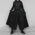 Jupe Culotte Large Style Japonais sur une femme