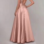 Jupe Longue et Rose en Satin