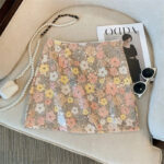 Jupe Sequin Brillante et Fleurie