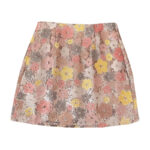 Jupe Sequin Rose à Motif Floral sur fond blanc