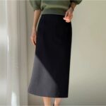 Jupe Tailleur Droite et Classique sur une femme