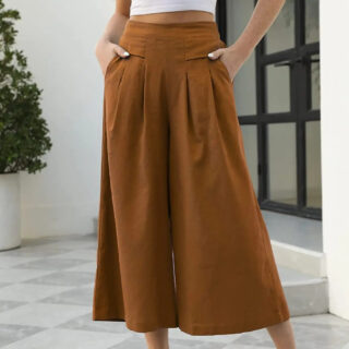 Jupe culotte extensible mi-longue